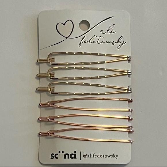5/$20 Scunci 6pc Gold Toned Hair Pins - Picture 1 of 3